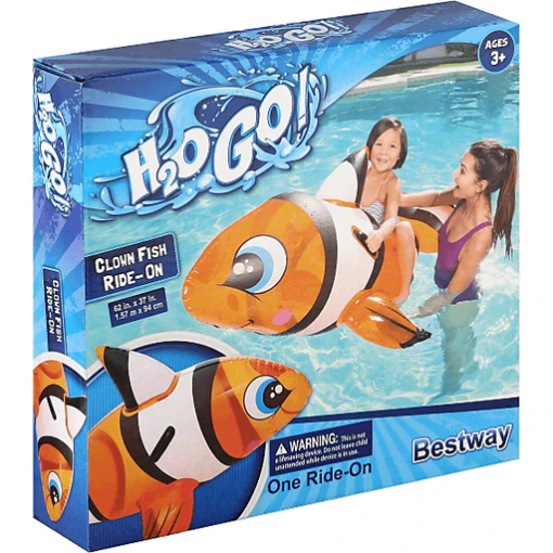 Clown Fish Ride On W/Handles 62" X 37" - Total Tech Pools Oakville