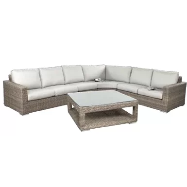 Driftwood Timbavati 4 Pc Sectional With Table Cast Slate - Total Tech Pools Oakville